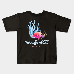 Turneffe Atoll Belize Caribbean Coral Reef Fish Kids T-Shirt